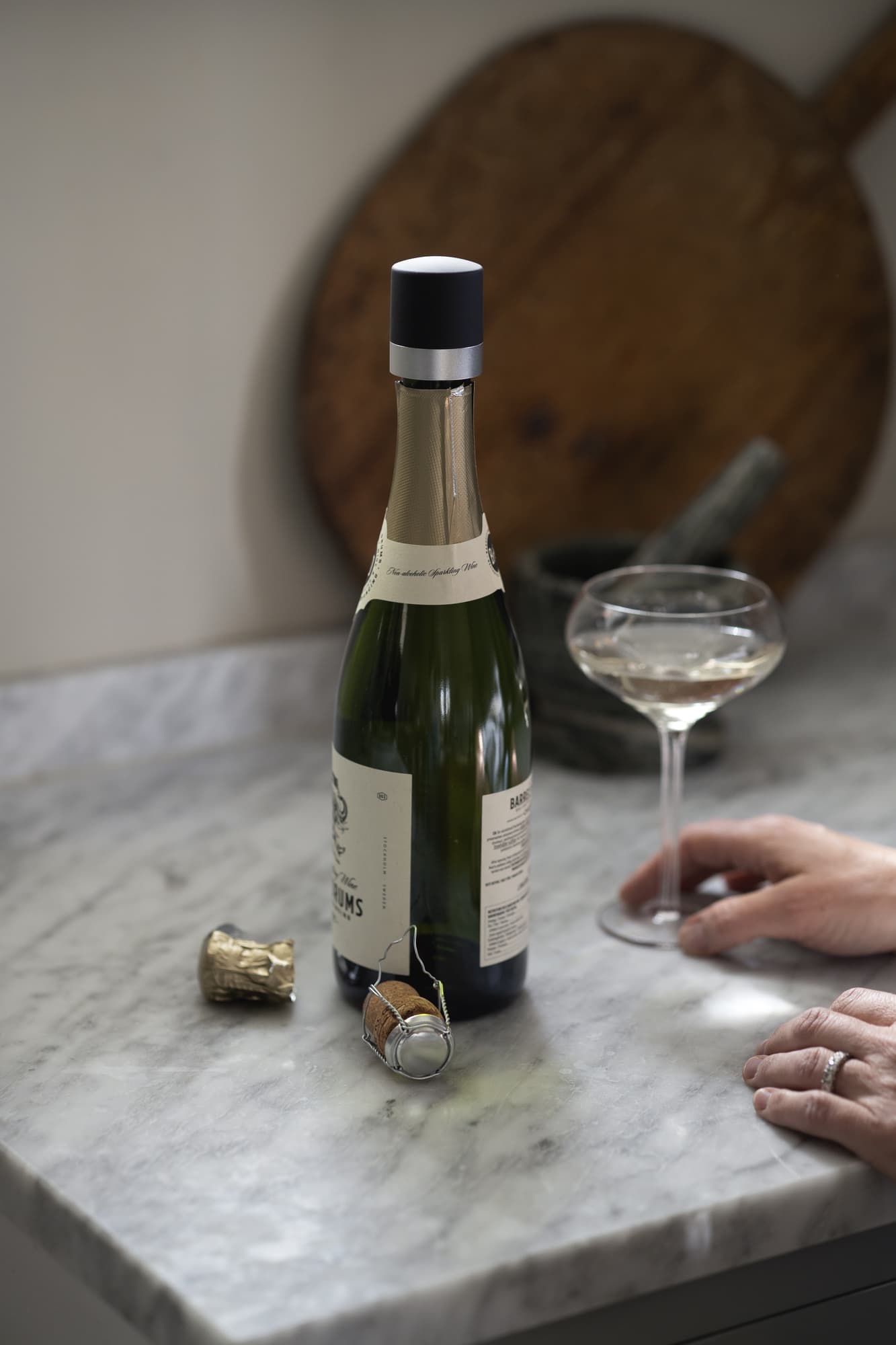 Axel vin- og champagnekork 2-pk. svart/sølv – bilde 3