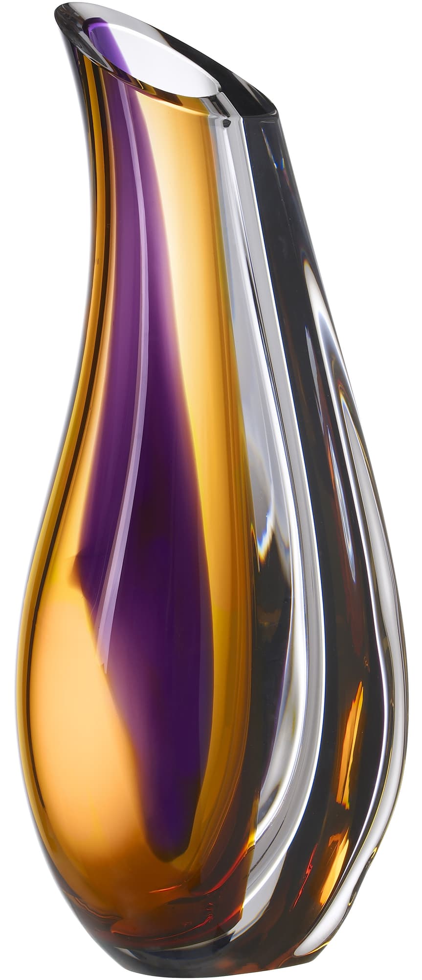 Orchid Lilla/Gul-ornage Vase H 370 mm