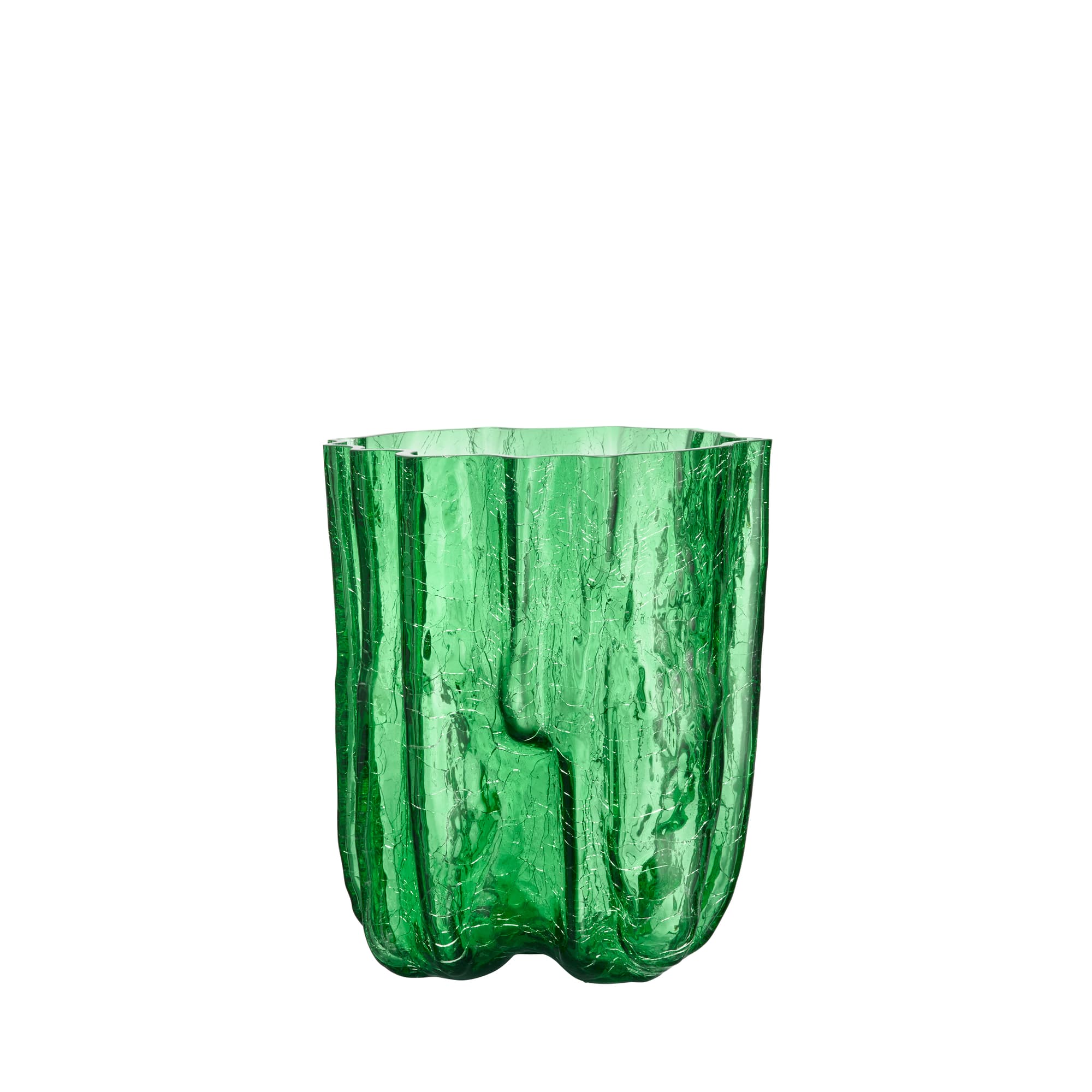 Crackle vase, grønn 270 mm