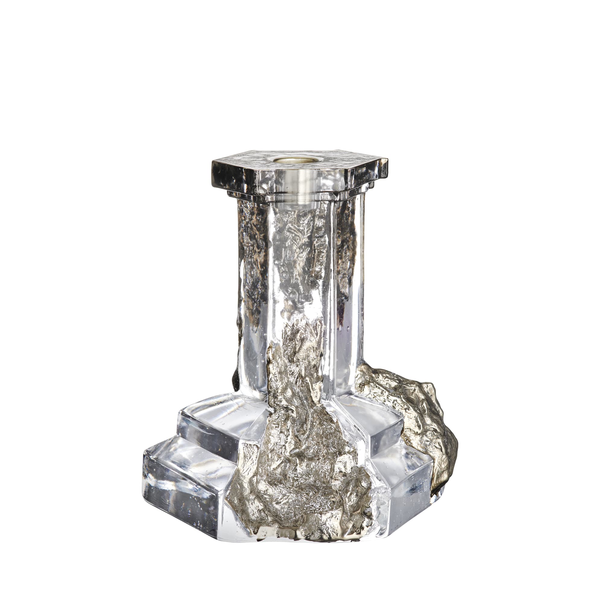 Rocky Baroque candlestick glossy glaze 175mm