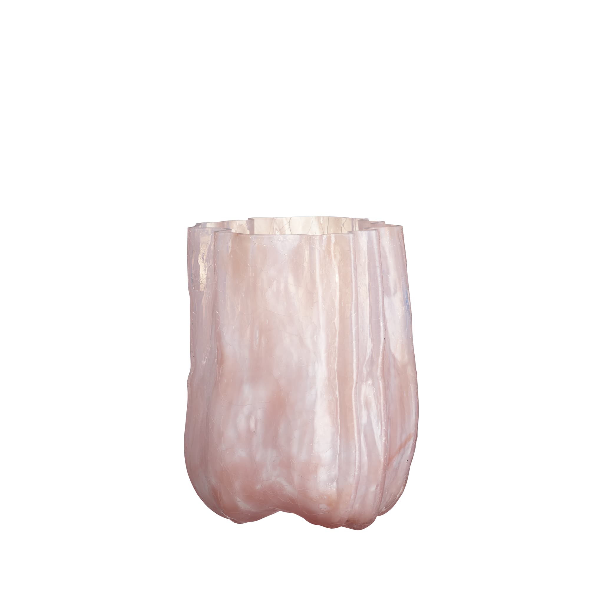 Crackle vase perlerosa 270 mm